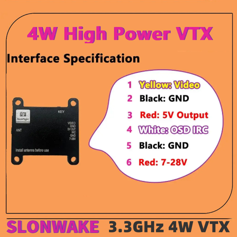 SLONWAKE FPV 3.3G 16CH 4000mW  - Fpv Drone Vtx ulasan dan harga